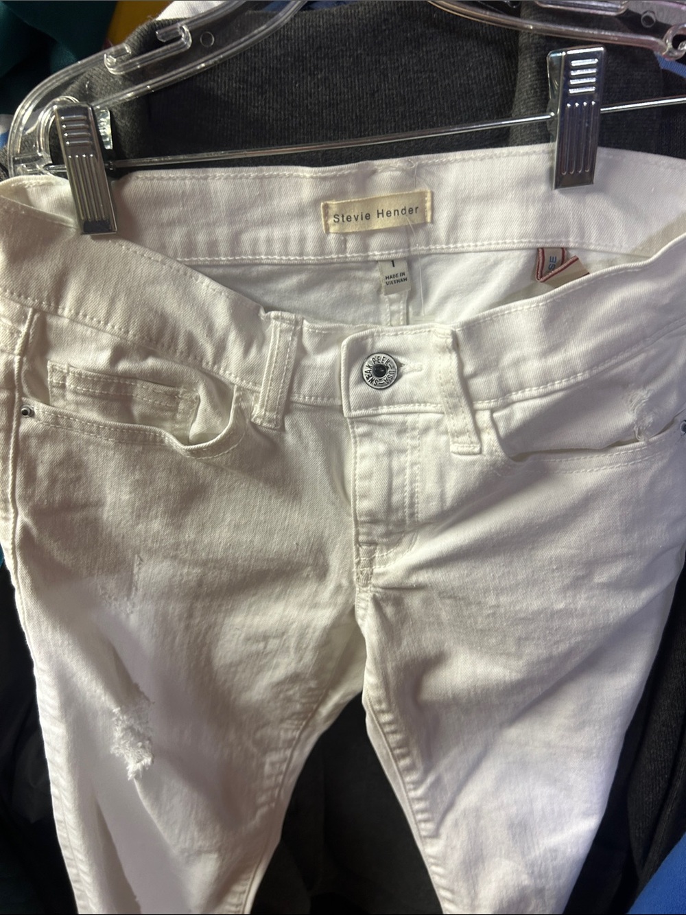 Stevie Hender Women's White Skinny Jeans